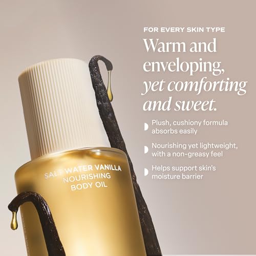 Saltair Nourishing Body Oil | Lightweight Glow | Salt Water Vanilla, 4 oz