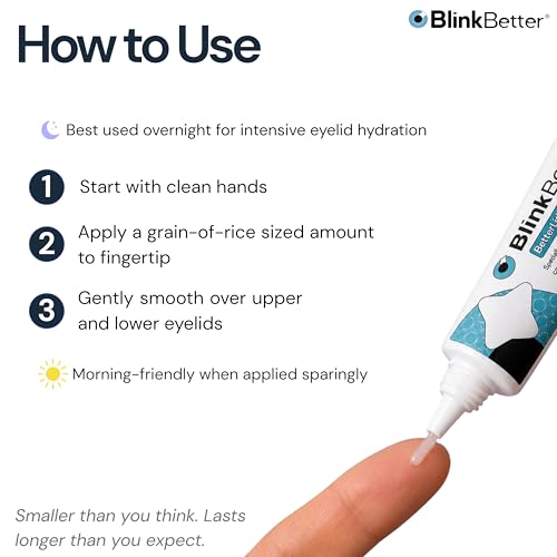 BlinkBetter Lanolin Free Eyelid Ointment 10g – For Sensitive & Dry Eyelids - Hydrates, Nourishes & Soothes – Moisturising Care for Dry, Itchy, Red, Sensitive, Flaky Skin Around the Eyes