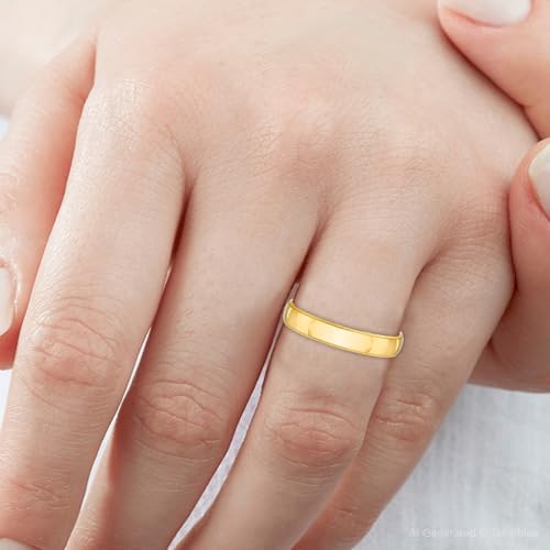 P3 POMPEII3 Pompeii Milgrain Edge Wedding Band 14K Yellow Gold - Size 12