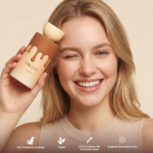 QAWAFI Voyage Vanille Eau de Parfum 1.7oz / 50ml Sweet Vanilla Gourmand Perfume for Women, Creamy Caramel & Milk Scent, Long Lasting Warm Cozy Fragrance, Vegan & Cruelty-Free