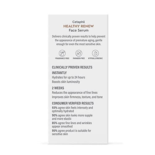 Cetaphil Healthy Renew Anti-Aging Face Serum, Peptides, Retinol-Free, 1oz