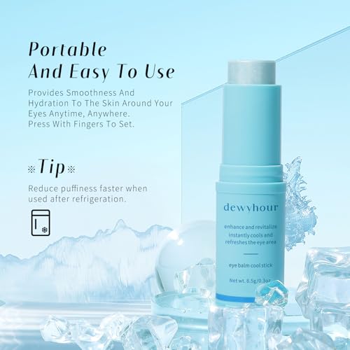 dewyhour Cooling Under Eye Balm Stick for Dark Circles and Puffiness