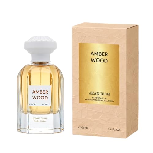 Jean Rish Amber Wood Perfume for Women Eau De Parfum, Long-Lasting Luxury Fragrance, Made In USA - Ylang-Ylang, Lotus, Vanilla Scent - 100ml / 3.4 oz