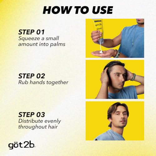Got2B Glued Styling Spiking Hair Gel 2 - 6 oz tubes + 1 Travel 1.25 oz tube