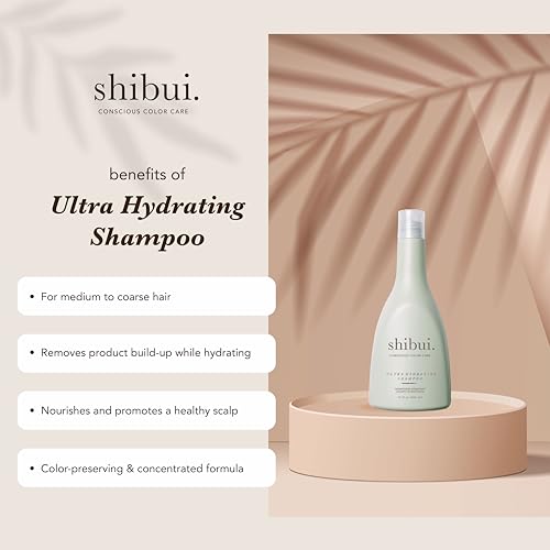 SHIBUI Ultra Hydrating Shampoo with Camellia & Lemongrass Oils, 12 Fl Oz