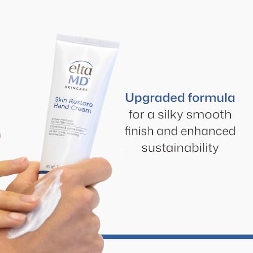 EltaMD Skin Restore Hand Cream, Ceramide Moisturizer for Dry Skin, 2.5 oz