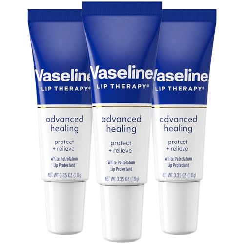 Vaseline Lip Therapy Advanced Healing Lip Moisturizer 3-Pack, 0.35 Oz Ea