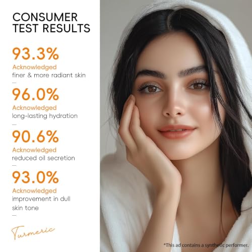 QUIYUM Turmeric Vit-C Skin Care Set, 7PCS Facial Skincare Routine for Women