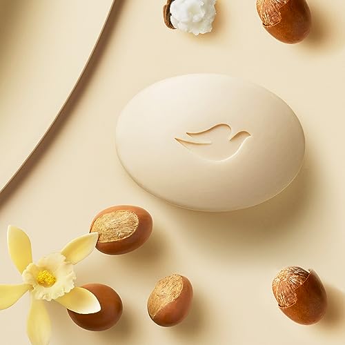 Dove Shea Butter Beauty Bar Soap 8 Count, Nourishing Cleanser, 3.75 oz