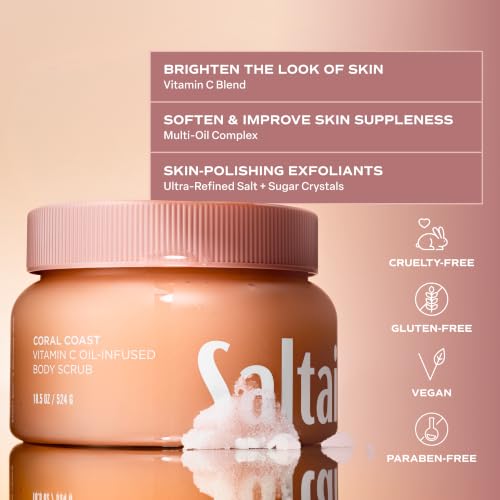 Saltair Vitamin C Oil-Infused Body Scrub | Coral Coast, 18.5 oz