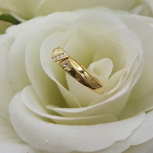 Dazzlingrock Mens Cross Wedding Band 10K Real Solid Yellow Gold, Size 10