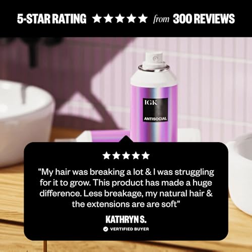 IGK Antisocial Dry Hair Mask, Overnight Bond Repair for Damaged Hair