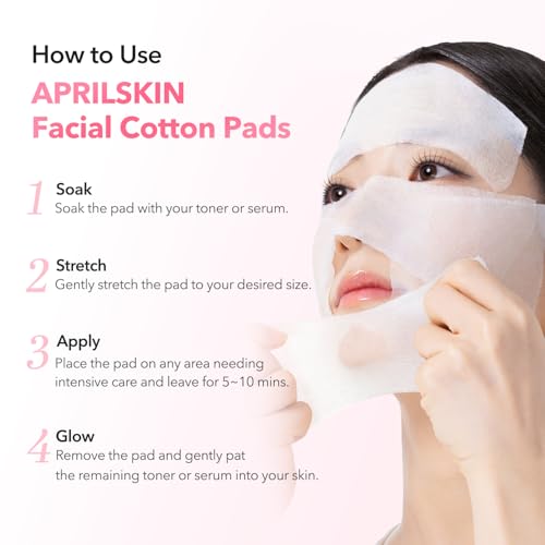 APRILSKIN Facial Cotton Pads for Toner, DIY Mask