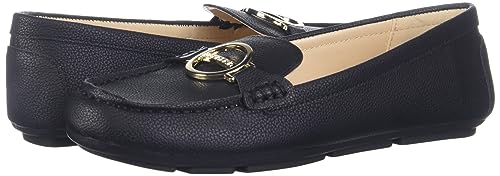 Calvin Klein Women's Layne Loafer Flat, Black Leather 967, 9
