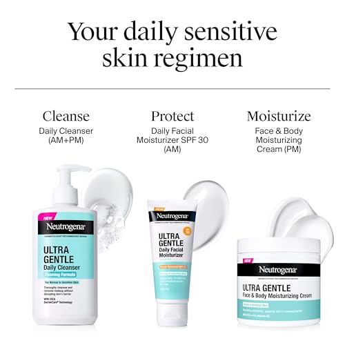 Neutrogena Ultra Gentle Foaming Facial Cleanser, Fragrance-Free, 5.8 fl oz