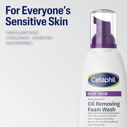 Cetaphil Pro Oil Removing Foaming Face Wash, Sensitive Skin, 8 fl oz, 3ct