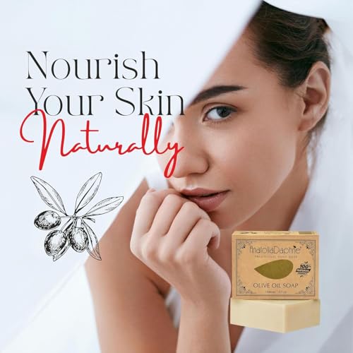 AnatoliaDaphne Olive Oil Soap Bar - Handmade 100% Pure Natural & Vegan 5.3 oz Each Bar