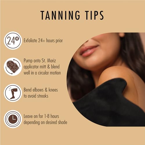 St Moriz Professional Clear Tanning Mousse with Aloe Vera & Vitamin E, Fast Drying Vegan Fake Tan, Medium to Dark (200ml)