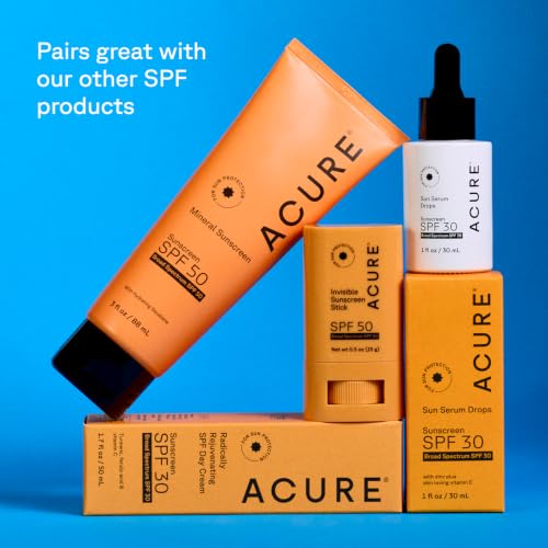 Acure Sun Serum Drops SPF 30 - Skincare for a Hydrating Glow - 1 fl oz