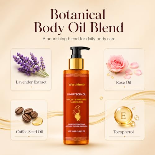 pewatul Body Firming Oil for Women, 2 Pack After Shower Oil for Dry Skin, Lightweight Non-Greasy Moisturizer for Arms Legs Belly (2)