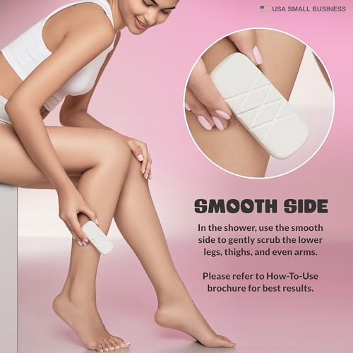 GET EVEN LEG SCRUB: Exfoliating Stone for Body & Leg Exfoliator for Strawberry Legs, Ingrown Hair, KP Bump - Stone Body Scrubber for Dry Skin & Feet, Dead Skin Remover for Body