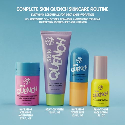 W7 Skin Quench Full Size Skincare Set - Aloe Vera and Ceramides