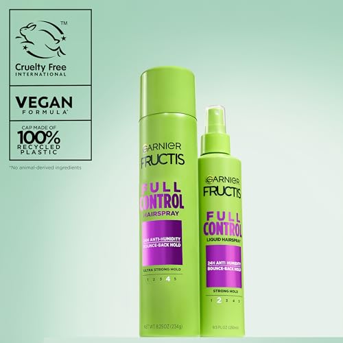 Garnier Fructis Sky-Hi Volume Hairspray, Anti-Humidity Volumizing Spray With Bamboo Extract, Provides 24-Hour of Flexible Hold and Frizz Control, 8.25 oz, 2 Count (Packaging May Vary)