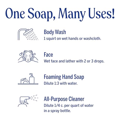 Dr. Bronner's Pure-Castile Magic Liquid Soap - Made with Regenerative Organic Certified Oils- 18-in-1 Uses for Face, Body, Hand, Hair, Laundry & More- Vegan, Non-GMO- Body Wash- Peppermint,32oz