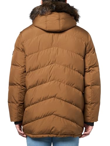 Andrew Marc Men's Outerwear Down Puffer Jacket, Sepia, Large