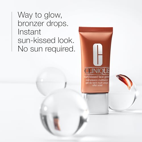 Clinique Sun-Kissed Face Gelee Complexion Multitasker Bronzing Drops | Skin Tint & Liquid Bronzer, 1 Fl Oz