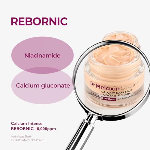 Dr.Melaxin Calcium Dark Spot Eye Cream 15g – Niacinamide & Calcium Gluconate Eye Cream for Dark Circles, Under Eye Bags & Sagging | Hydrolyzed Elastin EX Volume Firming | Korean Eye Cream