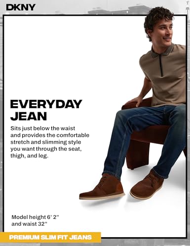 DKNY Jeans for Men - Premium Soft Slim Fit Mens Stretch Jeans