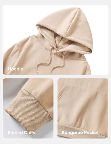 JMIERR Mens Cotton Fashion Hoodies & Sweatshirts Drawstring Long Sleeve Front Collar Hooded Pullovers with Pockets for Men Loose Fit Casual Winter Fall Shirt Tops Sweater, X-Large, Khaki