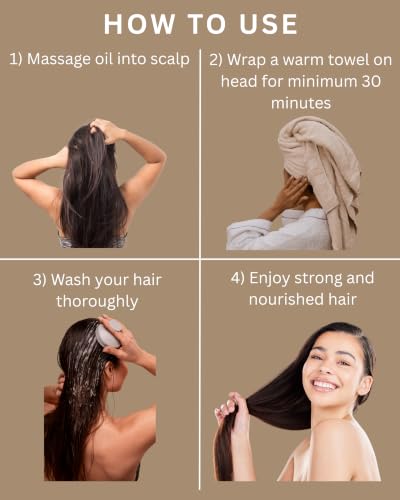 Herbal Herb Infused Hair Oil | EXTRA STRENGTH | Hair Growth, Anti-Hairfall | Boosted with Amla, Curry Leaves, Fenugreek, and Rosemary | Coconut, Jojoba, and Almond Oil | All Hair Types (6.76 oz)