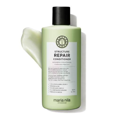 Maria Nila Structure Repair, Strengthening & Nourishing Conditioner For Damaged & Chemically Treated Hair, Algae Extract Rebuilds, Revitalizes & Repairs Hair, 10.1 Fl Oz