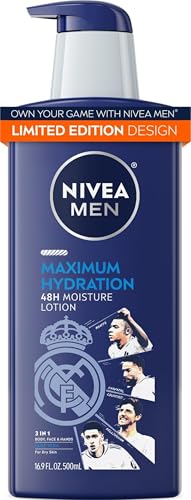 NIVEA MEN Maximum Hydration Lotion, 48-Hour Body Moisturizer, 16.9 FL OZ