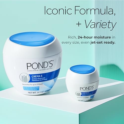 Pond's Nourishing Moisturizing Cream, Crema S, Fragrance Free, Ivory, 14.1 Oz
