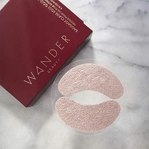Wander Beauty Baggage Claim - Rose Gold Foil Under Eye Patches For Dark Circles and Puffiness - Under Eye Mask Depuffs & Firms - Brightening Eye Mask for Under Eye Bags (6 Pairs)