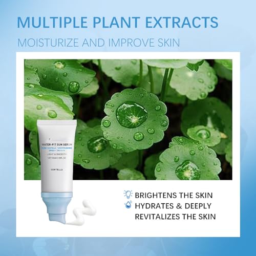 2 Pcs Centella Sunscreen SPF 50, Hyalu Cica Water-Fit Sun Serum, Face Sun Screen Long-Lasting Protection, Sunscreen with Hyaluronic Acid, Hydrating & Light & Smooth and UV Defens.