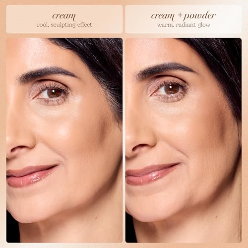 tarte macaron sculpt & bronze duo – 2-in-1 Cream + Baked Powder Bronzer, Contour Powder Face Makeup, Peptides and Hyaluronic Acid Hydrates & Plumps, vegan & cruelty-free, full size, brown sugar