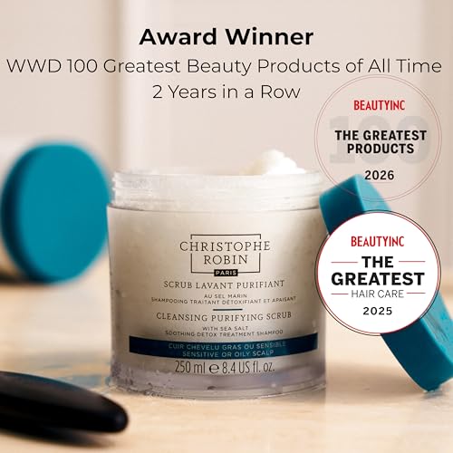 Christophe Robin Purifying Scalp Scrub with Sea Salt, 8.4 fl. oz