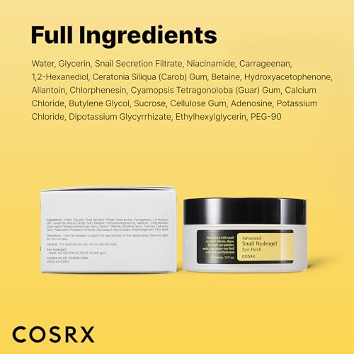 COSRX Advanced Snail Mucin Hydrogel Under Eye Patches for Fine Lines (60)