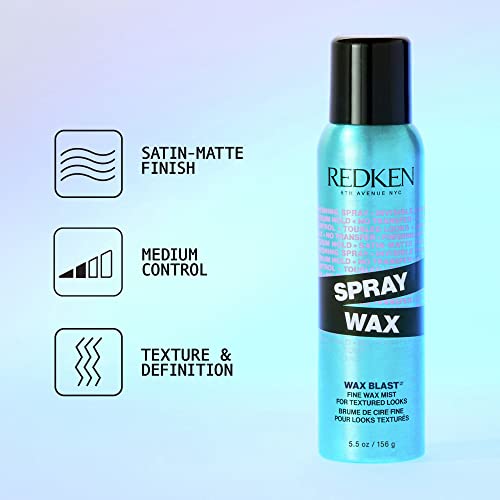 Redken Spray Wax Invisible Texture Mist – For All Hair Types, 5.5 Oz
