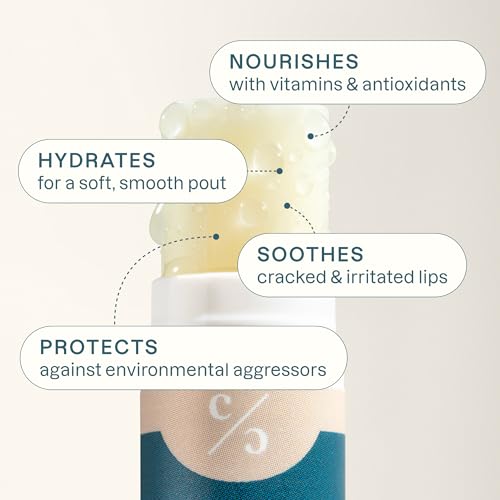 Cliganic Organic Lip Balm Set (6 Flavors) - 100% Natural Hydrating, Moisturizing for Dry Cracked Lips, Stocking Stuffer Gift for Men & Women