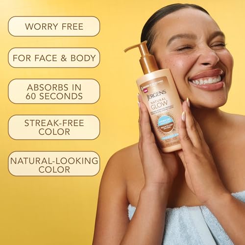 Jergens Natural Glow Hydra Gel Self Tanner, Medium to Deep, 8.3 fl oz
