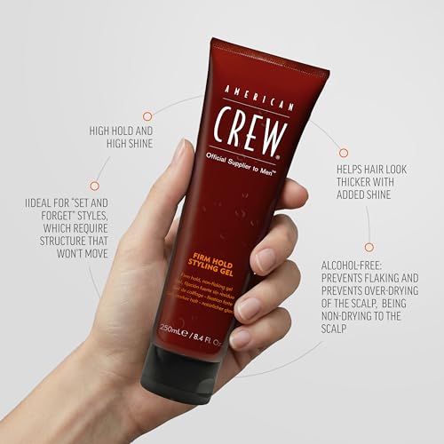American Crew Men's Styling Gel, Firm Hold & High Shine, 3.3 fl oz