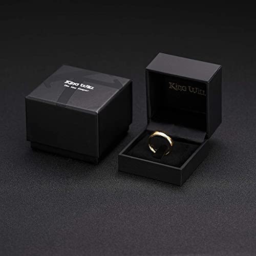 King Will Men Tungsten Rings 24K Gold Plated 6mm Size 9