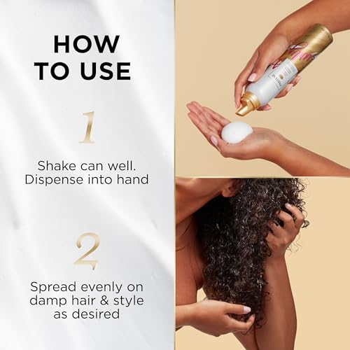 Pantene Curl Mousse For Curly Hair, Tames Frizz for Soft Touchable Curls, 6.6 Oz Each (Pack of 3)