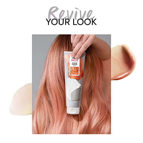 Wella Professionals Color Fresh Mask | Peach Blush | Natural Shade | Hair Color-Depositing Mask | Vegan Formula with Avocado Oil | Zero Damage | Silicone Free | 5 Fl Oz