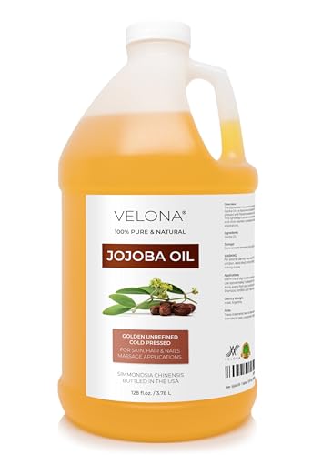 velona Jojoba Oil - 1 Gallon / 128 fl oz, Cold Pressed, Unrefined